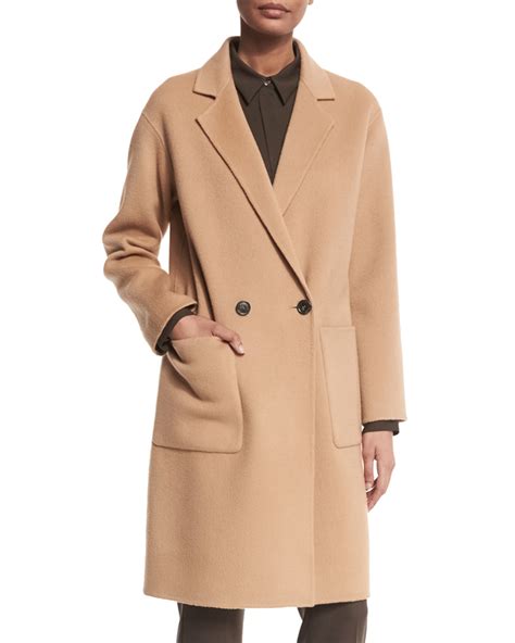 Trench coat in wool and cashmere felt 